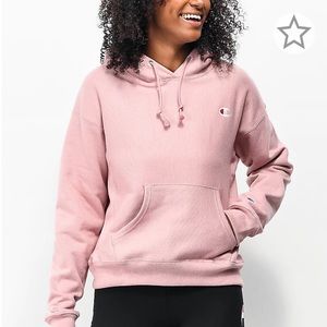 Champion reverse weave pink beige hoodie